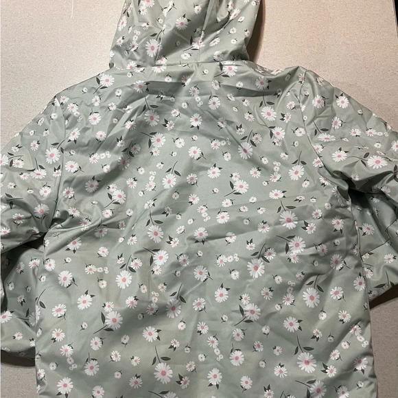 NWOT Sweet Stories fleece lined zip-up mint & Daisies hooded Jacket small 7/8 - Picture 8 of 8